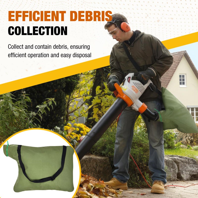 Zipcase Leaf Blower Vacuum Zippered Bottom Dump Bag for for Ultra Blower Rake & Vacuum Leaf Blowers - Image 2